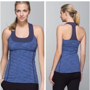 Lululemon Scoop Neck Tank in Wee Are From Space Cadet Blue